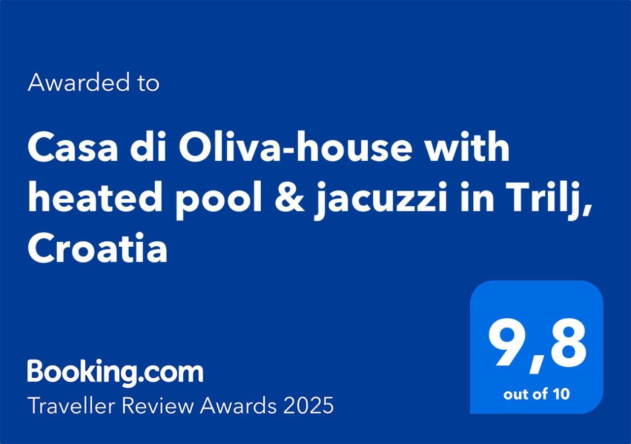 Casa Di Oliva-House With Heated Pool & Jacuzzi In Trilj, Croatia Villa Exteriör bild